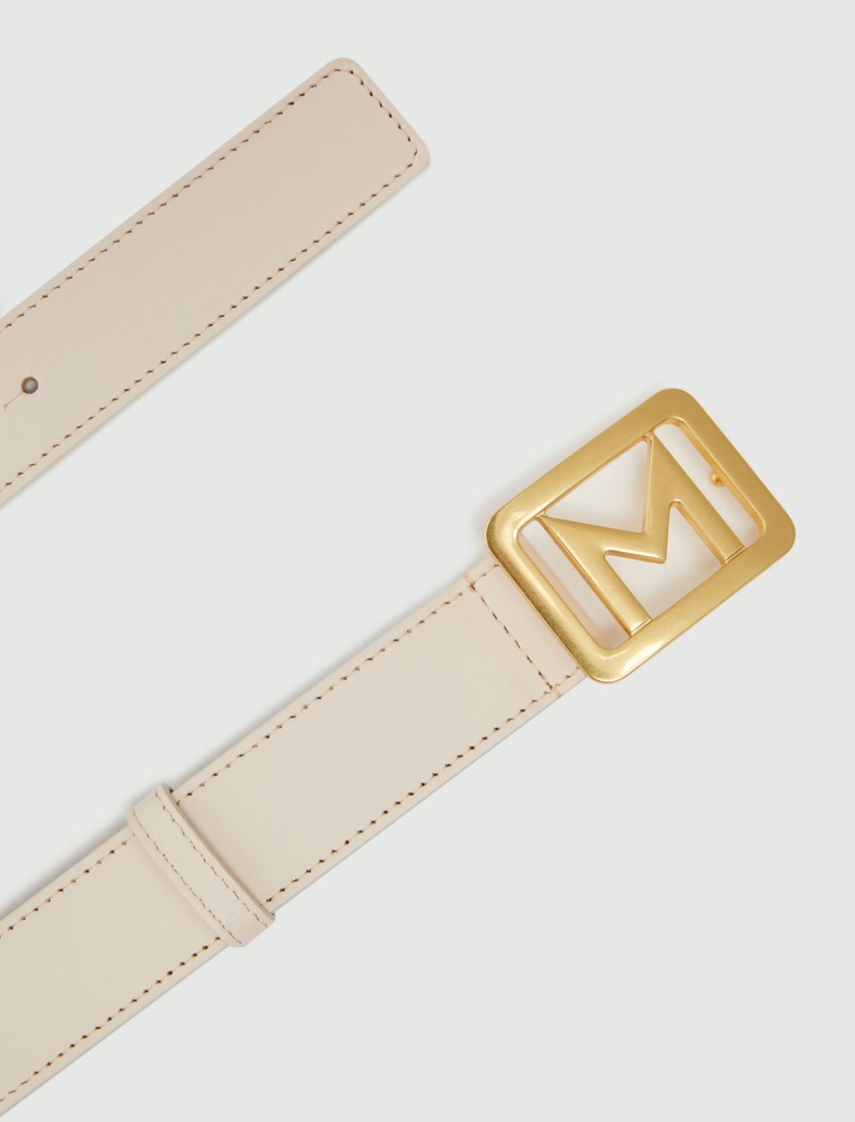 Leather belt, milk - Marella