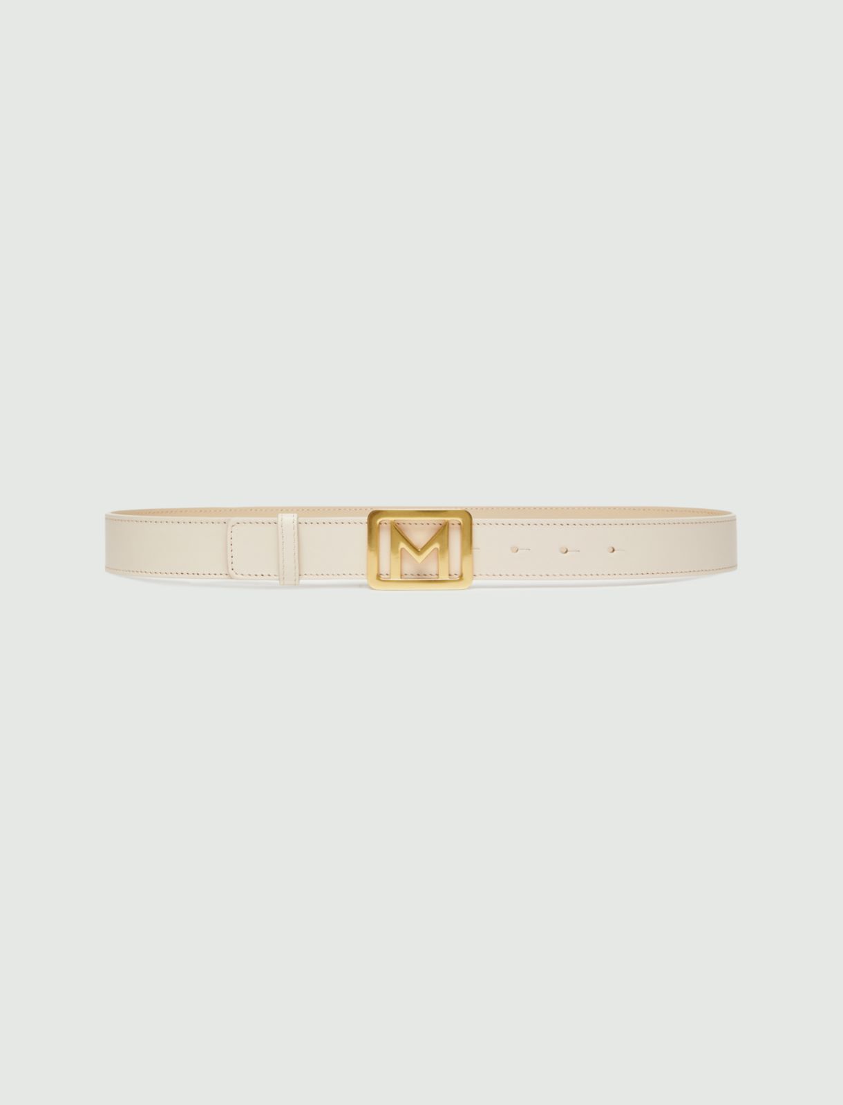 Leather belt, milk - Marella