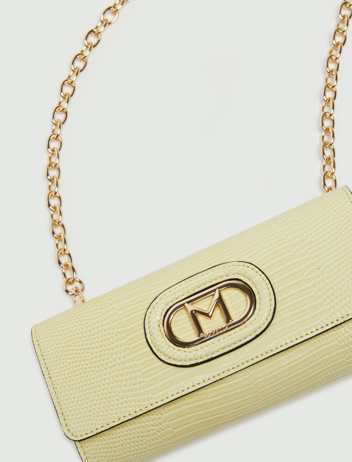 Shoulder-strap clutch bag, yellow - Marella