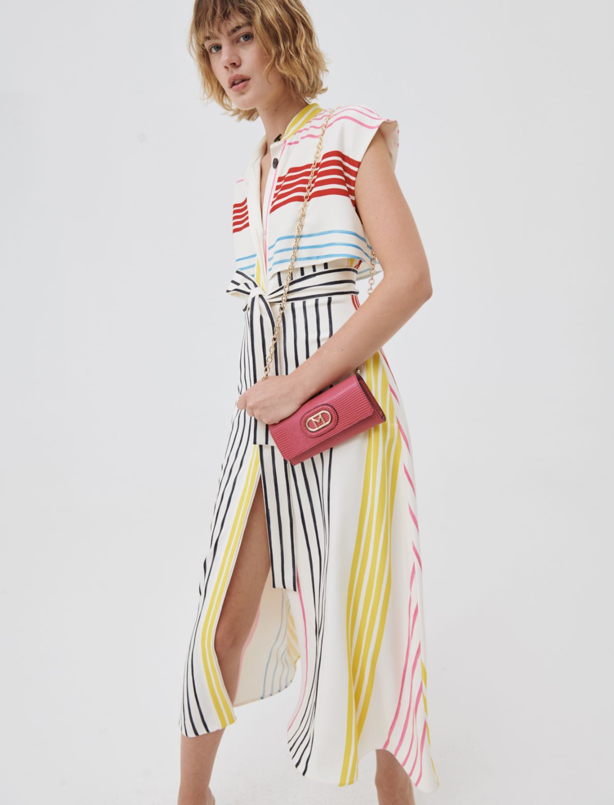 Shoulder-strap clutch bag, fuchsia - Marella