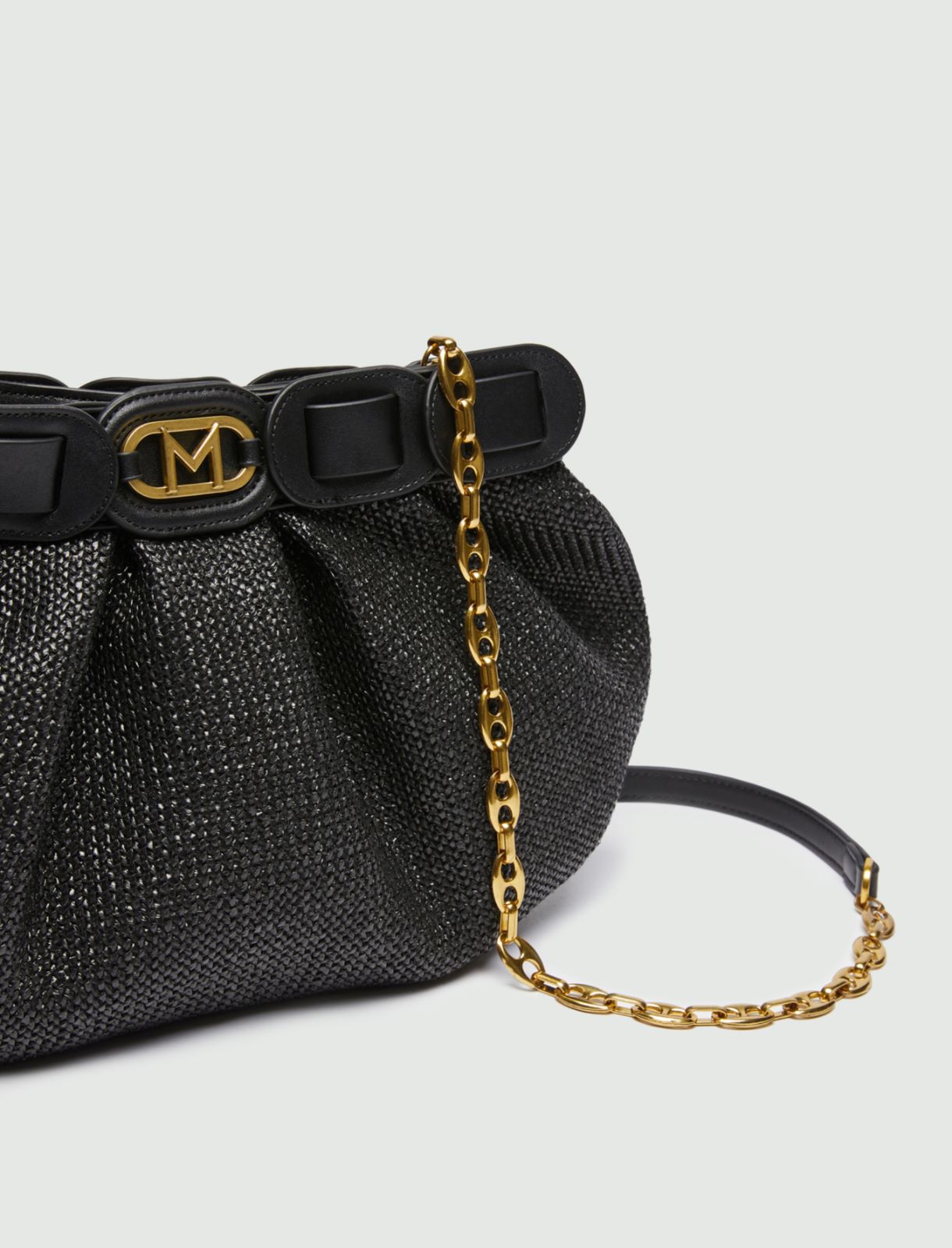 Logo clutch bag, black - Marella
