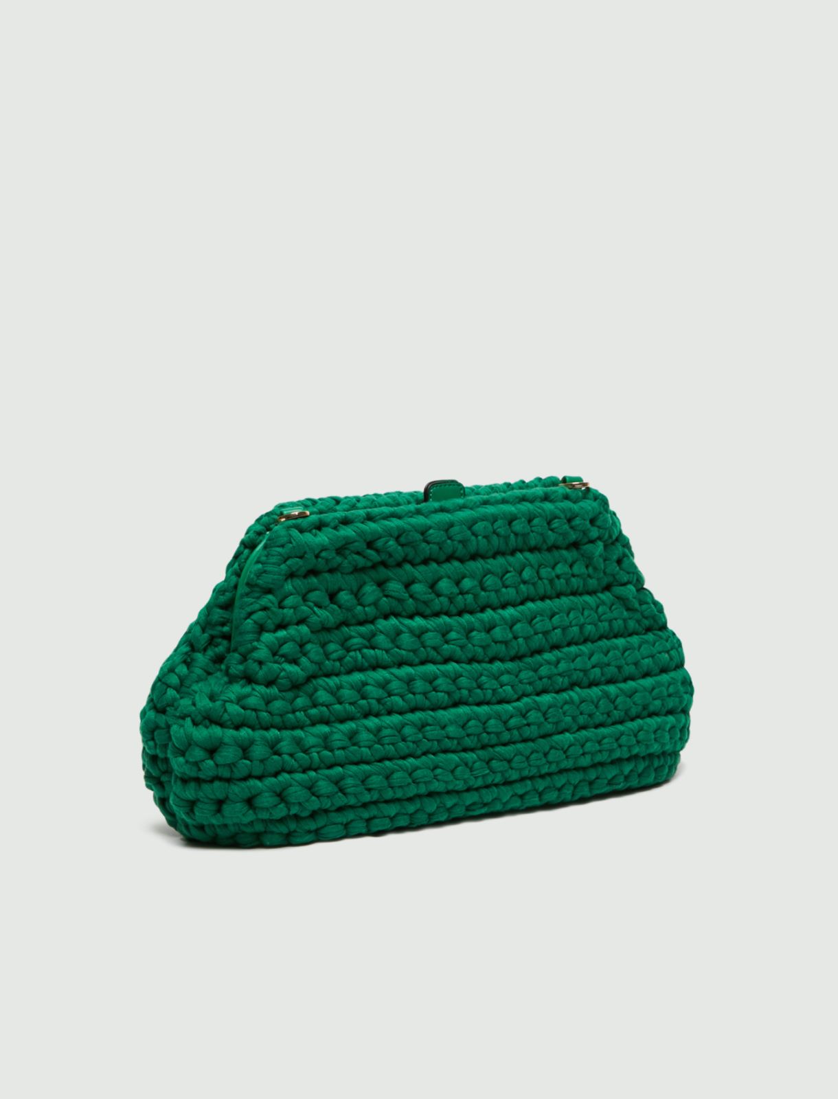 Jersey clutch bag, green - Marella