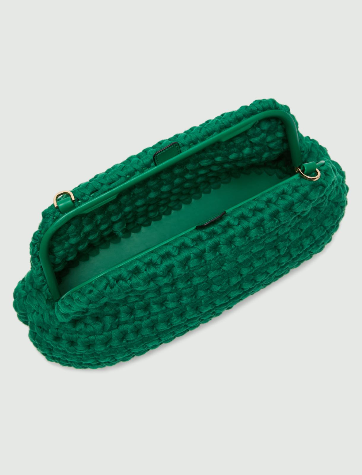 Jersey clutch bag, green - Marella