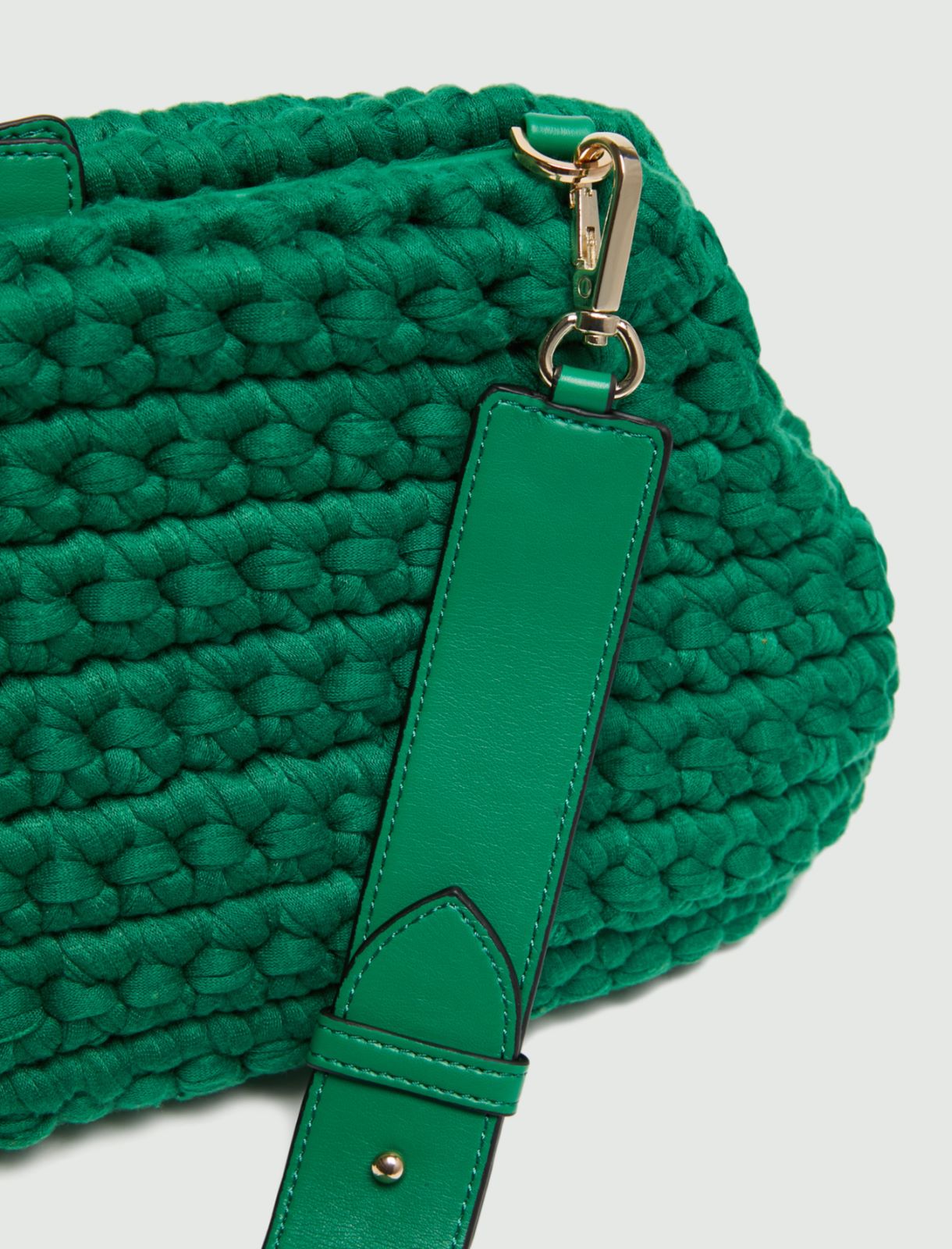 Jersey clutch bag, green - Marella
