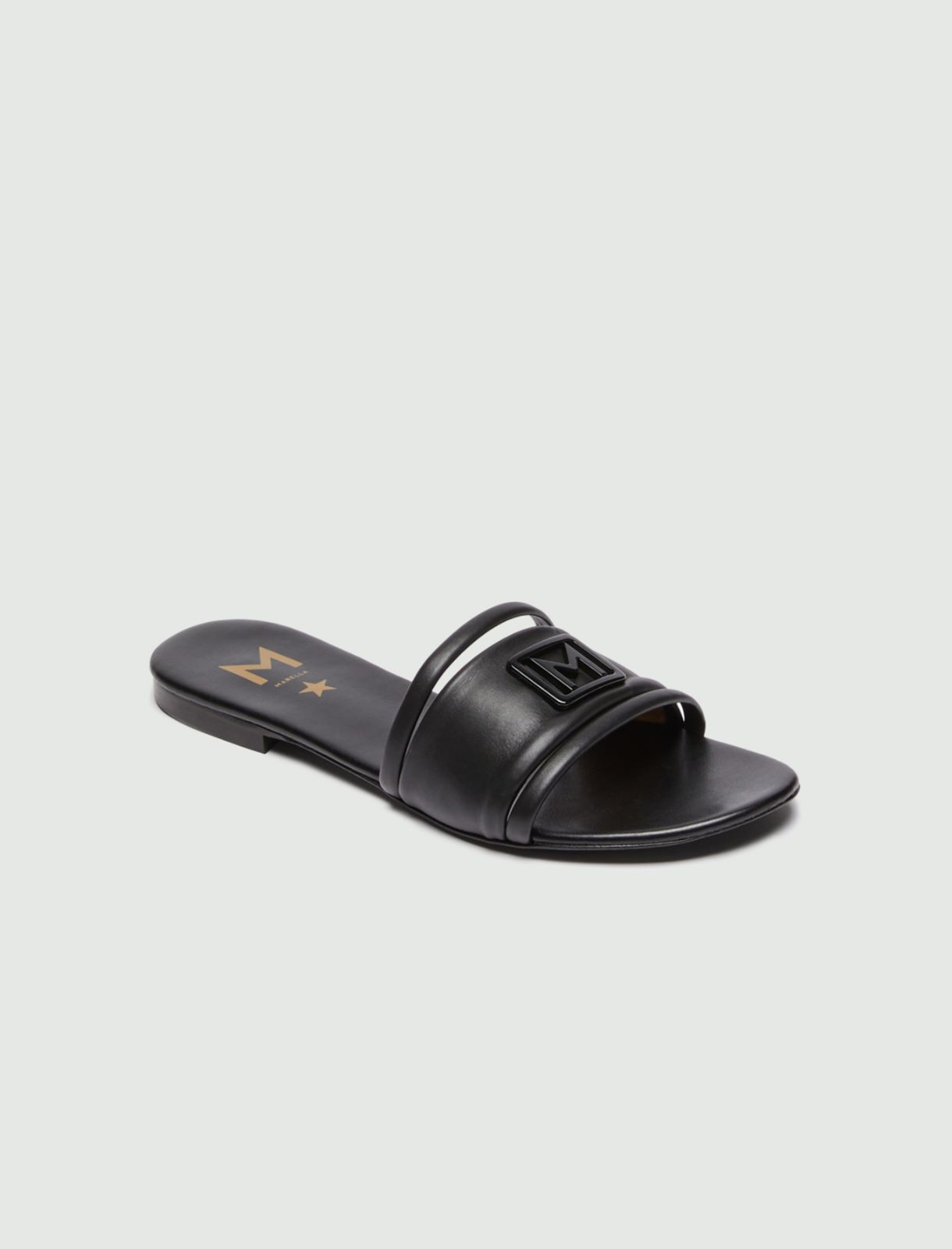 Logo slip-ons, black - Marella