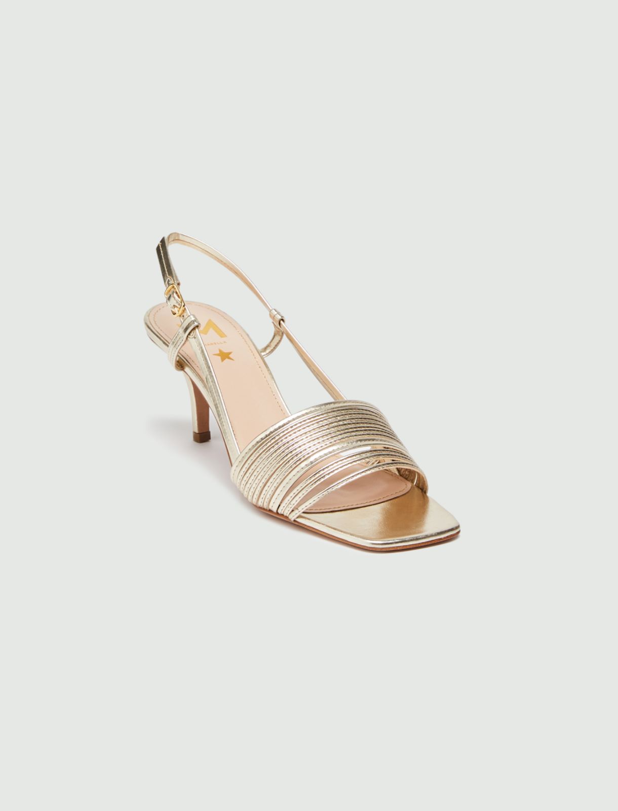 Heeled sandals, platinum - Marella