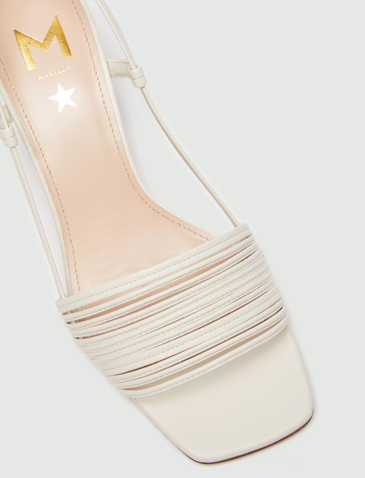 Heeled sandals, white - Marella
