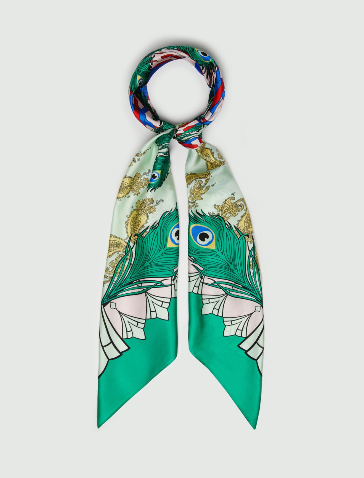 Silk shawl, green - Marella