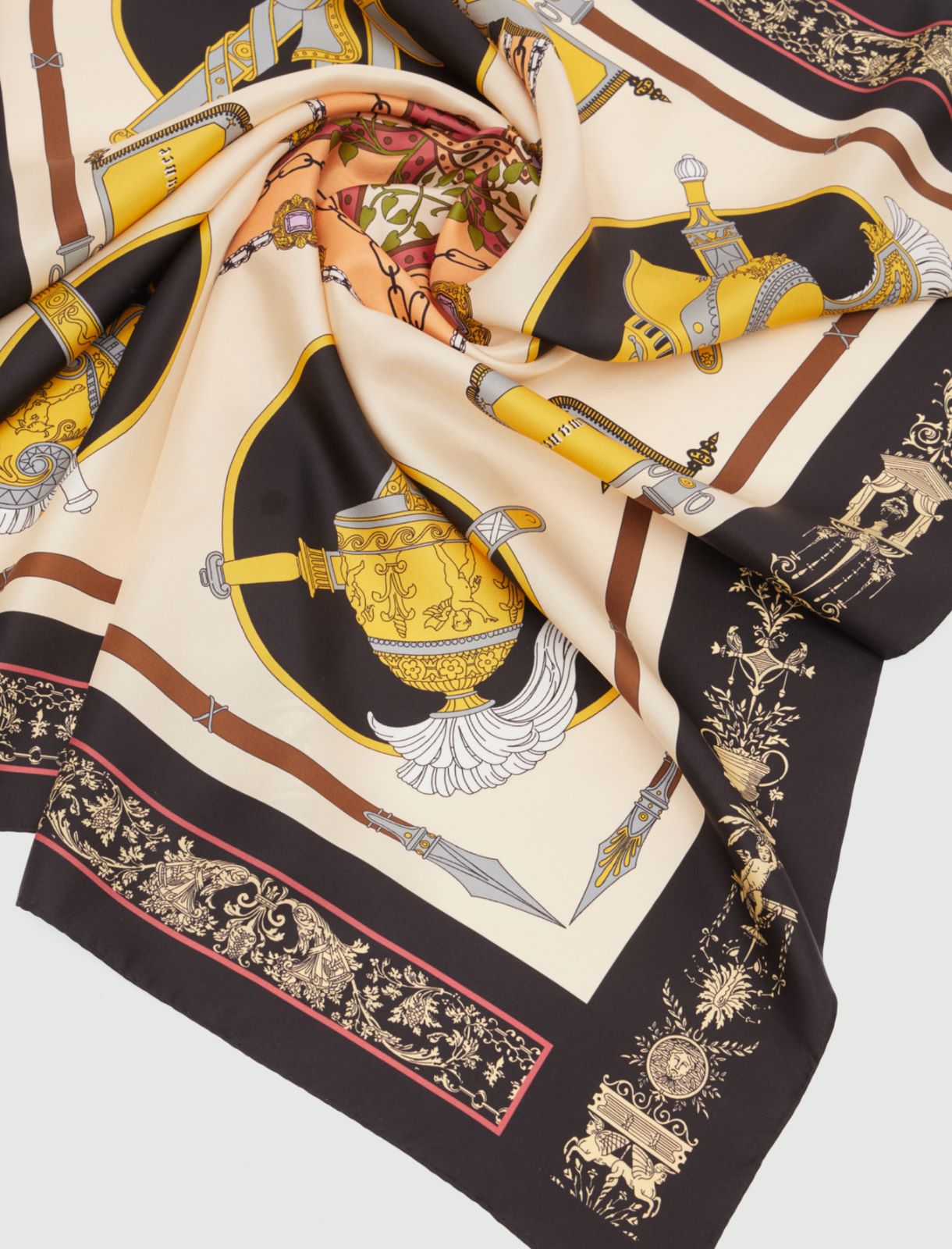 Silk neckerchief, black - Marella