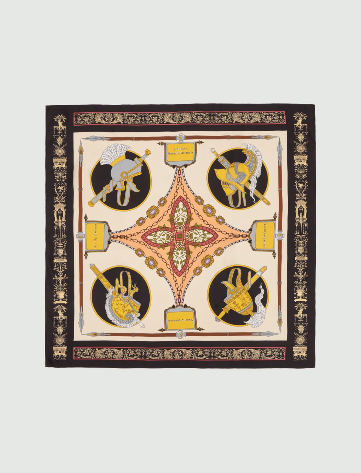Silk neckerchief, black - Marella
