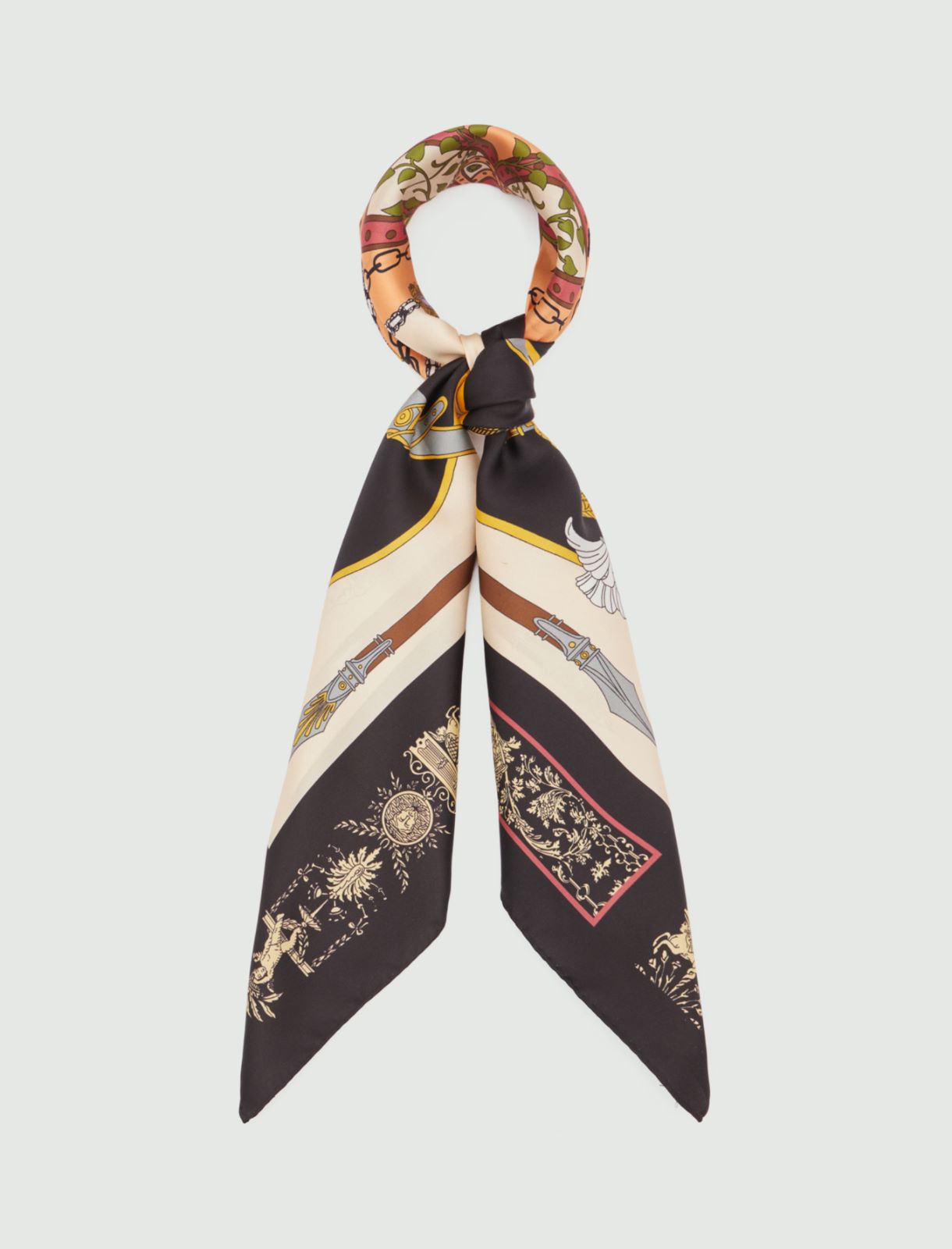 Silk neckerchief, black - Marella