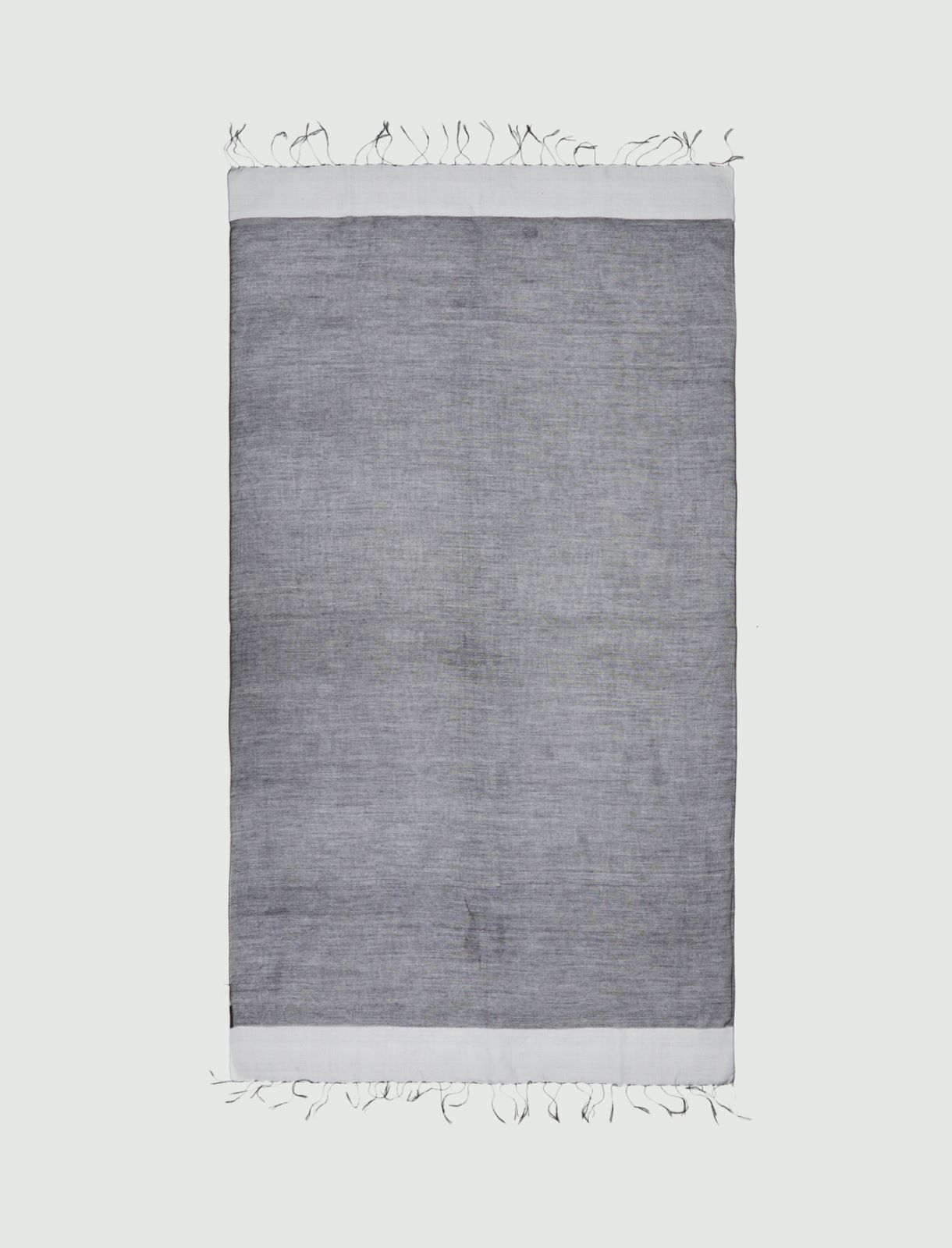 Silk-blend stole, black - Marella