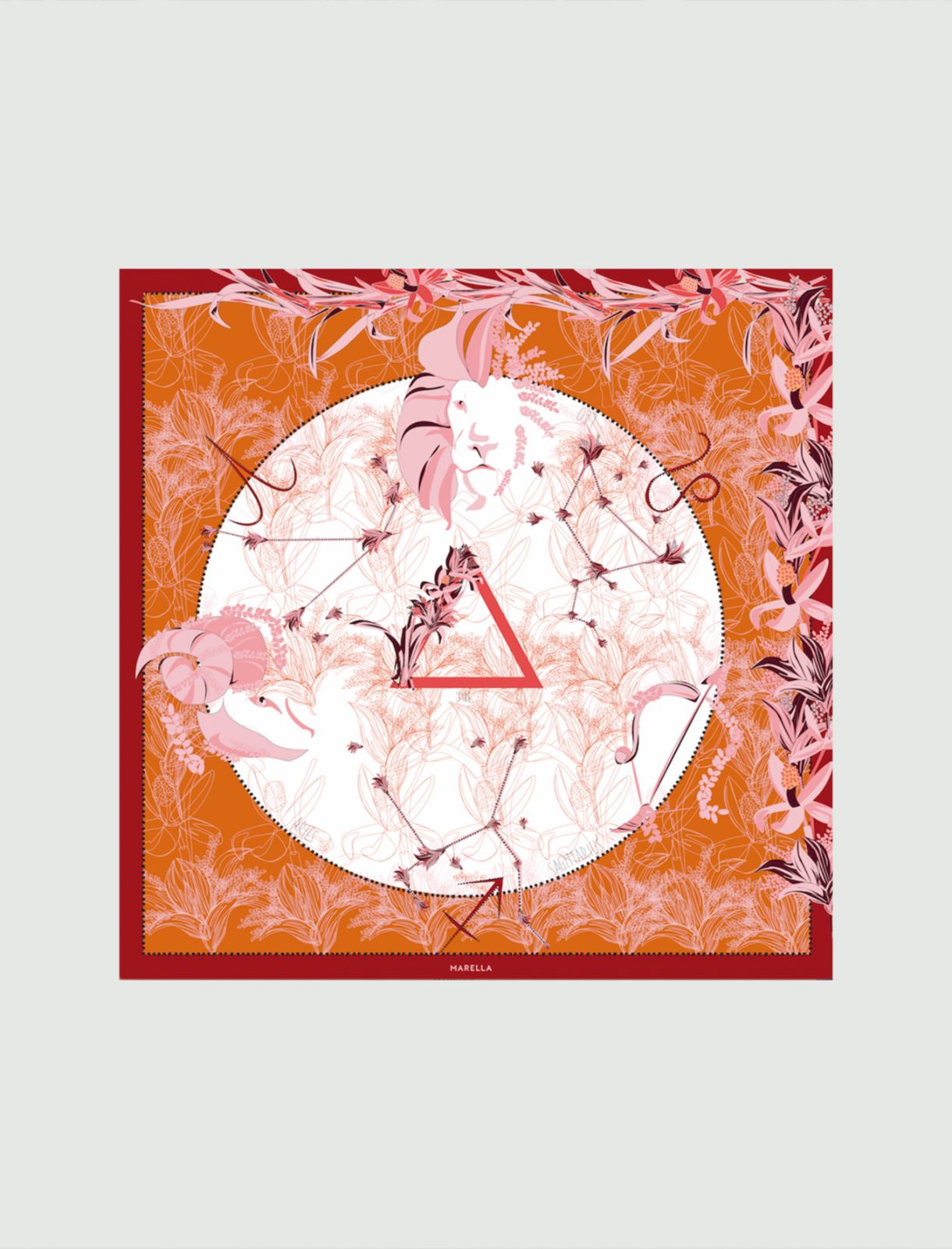Silk neckerchief, red - Marella