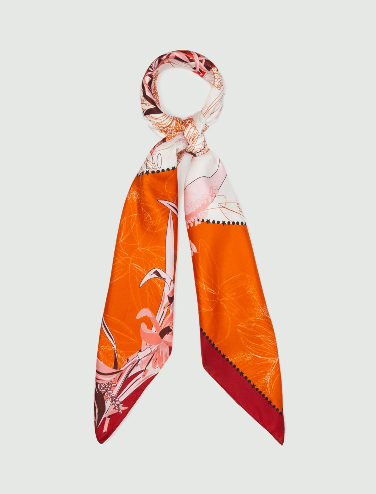 Silk neckerchief, red - Marella