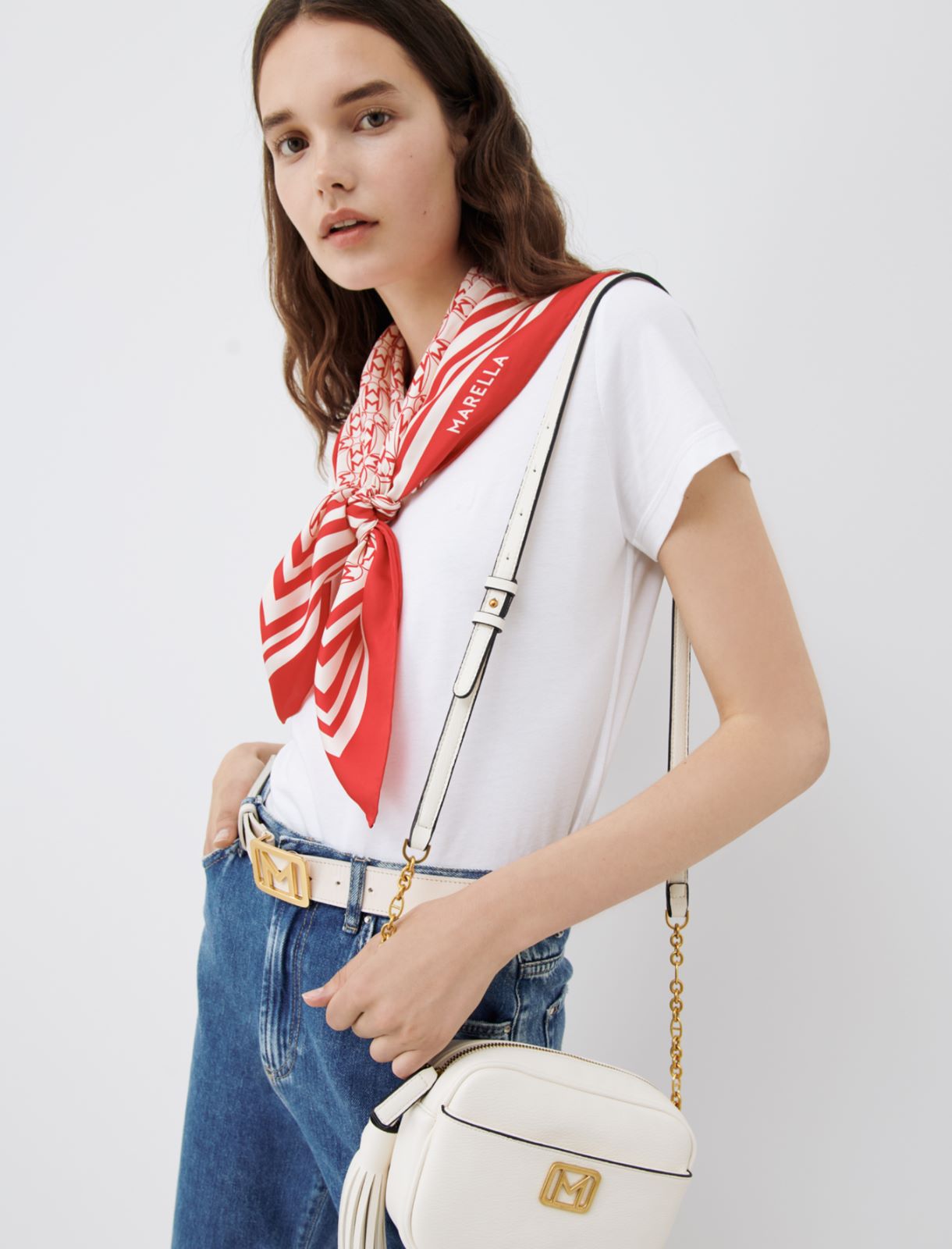 Silk neckerchief, red - Marella