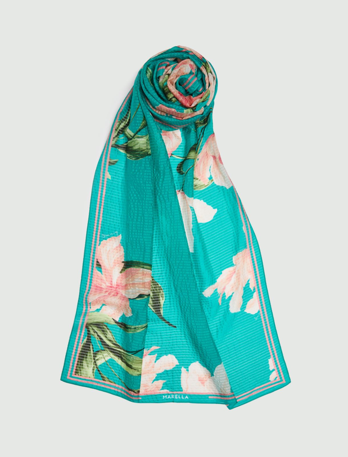 Silk stole, green - Marella