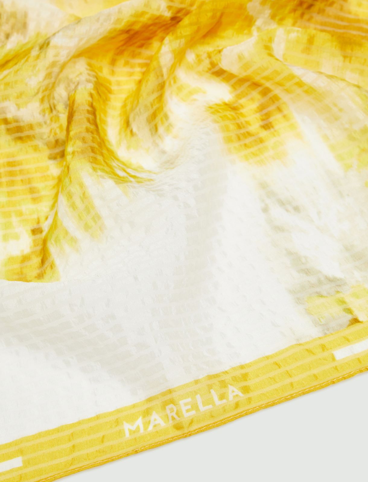Silk stole, bright yellow - Marella
