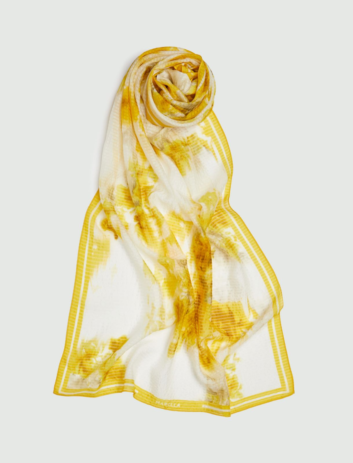 Silk stole, bright yellow - Marella