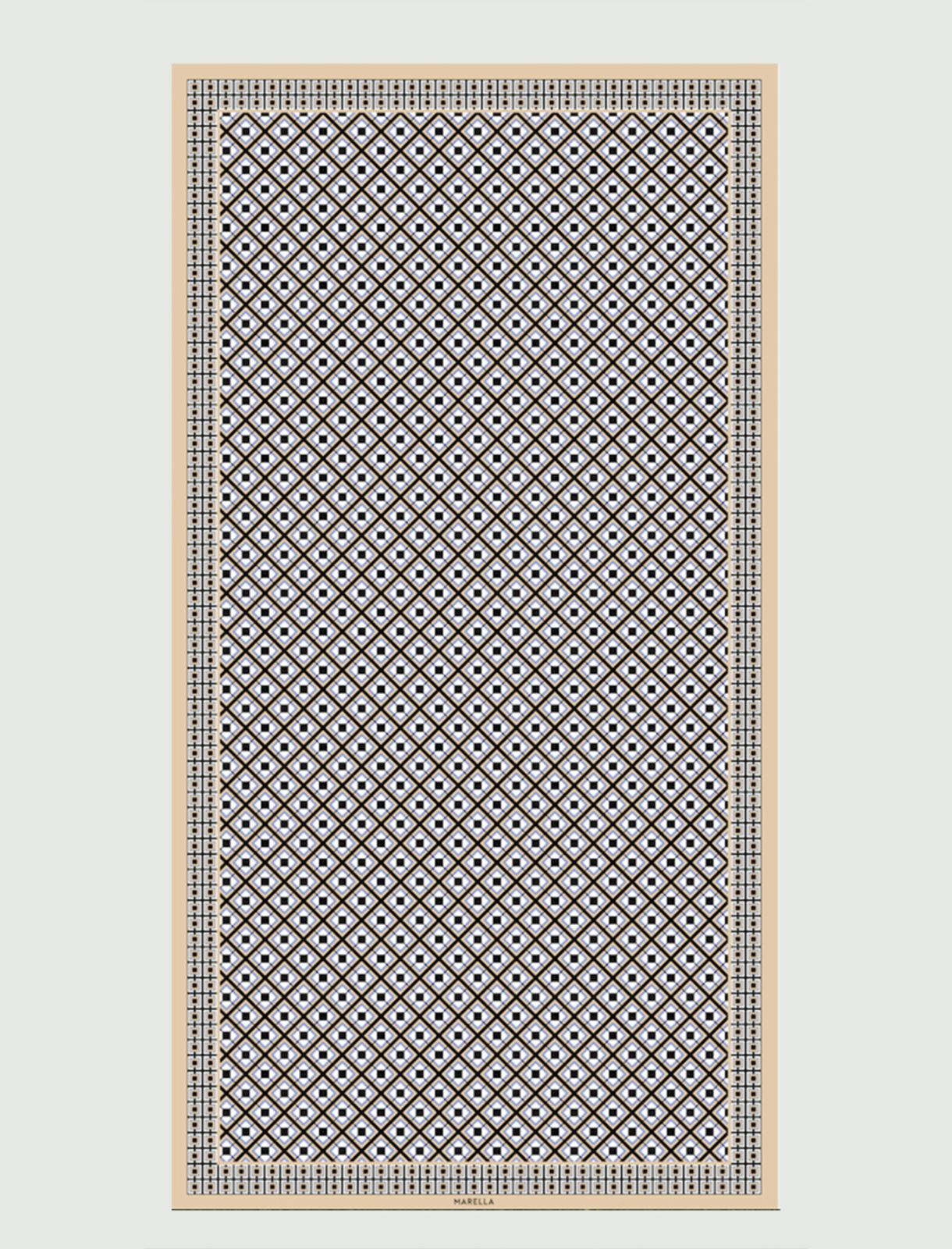 Patterned stole, black - Marella