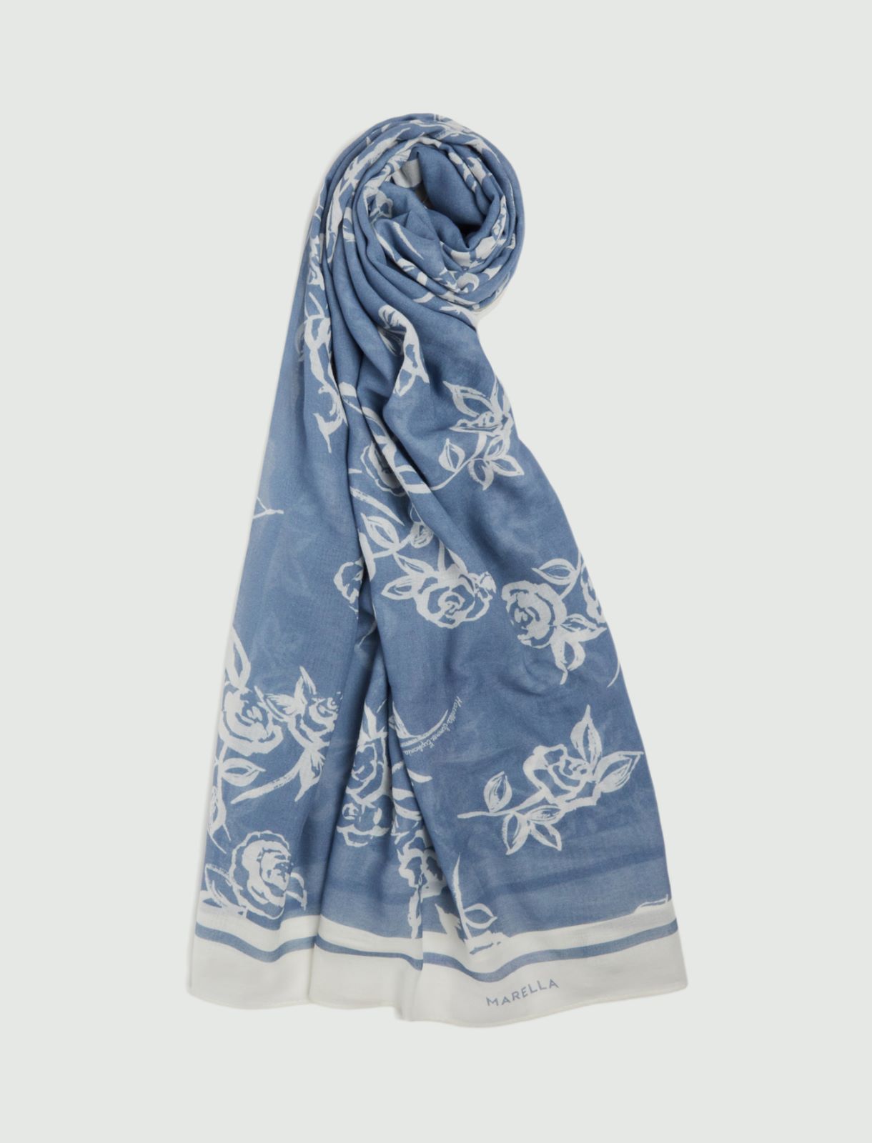 Cotton stole, light blue - Marella