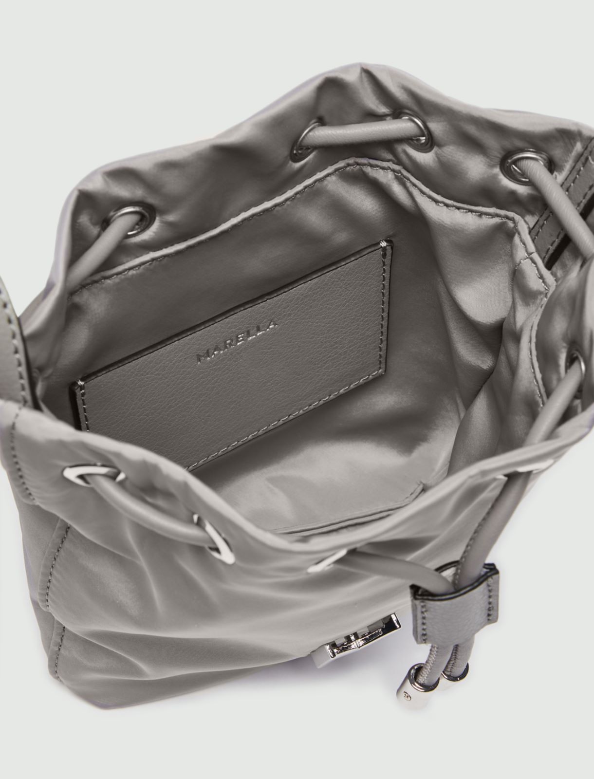 MONOCHROME Shoulder-strap phone pouch, light grey - Marella