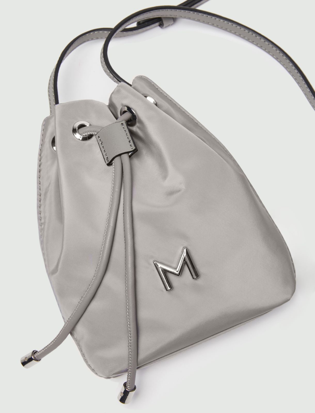 MONOCHROME Shoulder-strap phone pouch, light grey - Marella