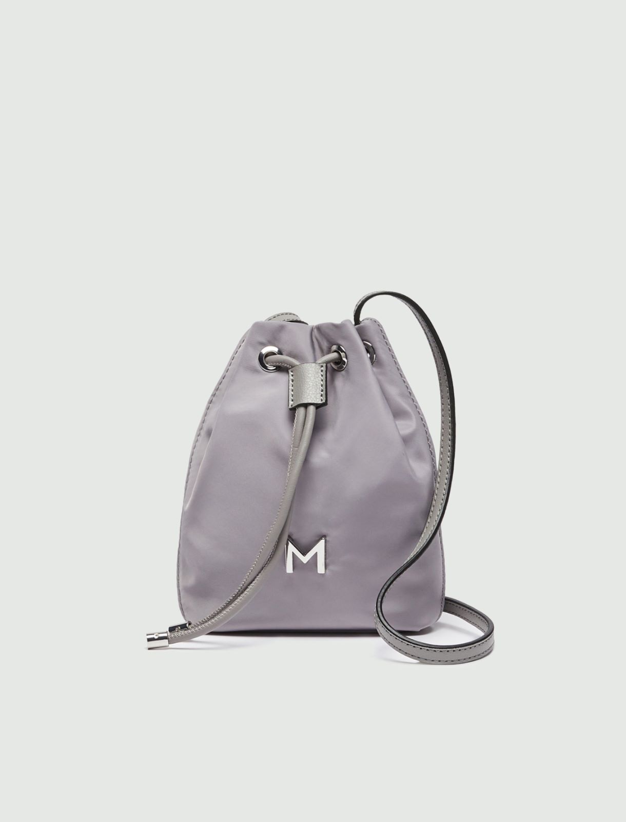 MONOCHROME Shoulder-strap phone pouch, light grey - Marella