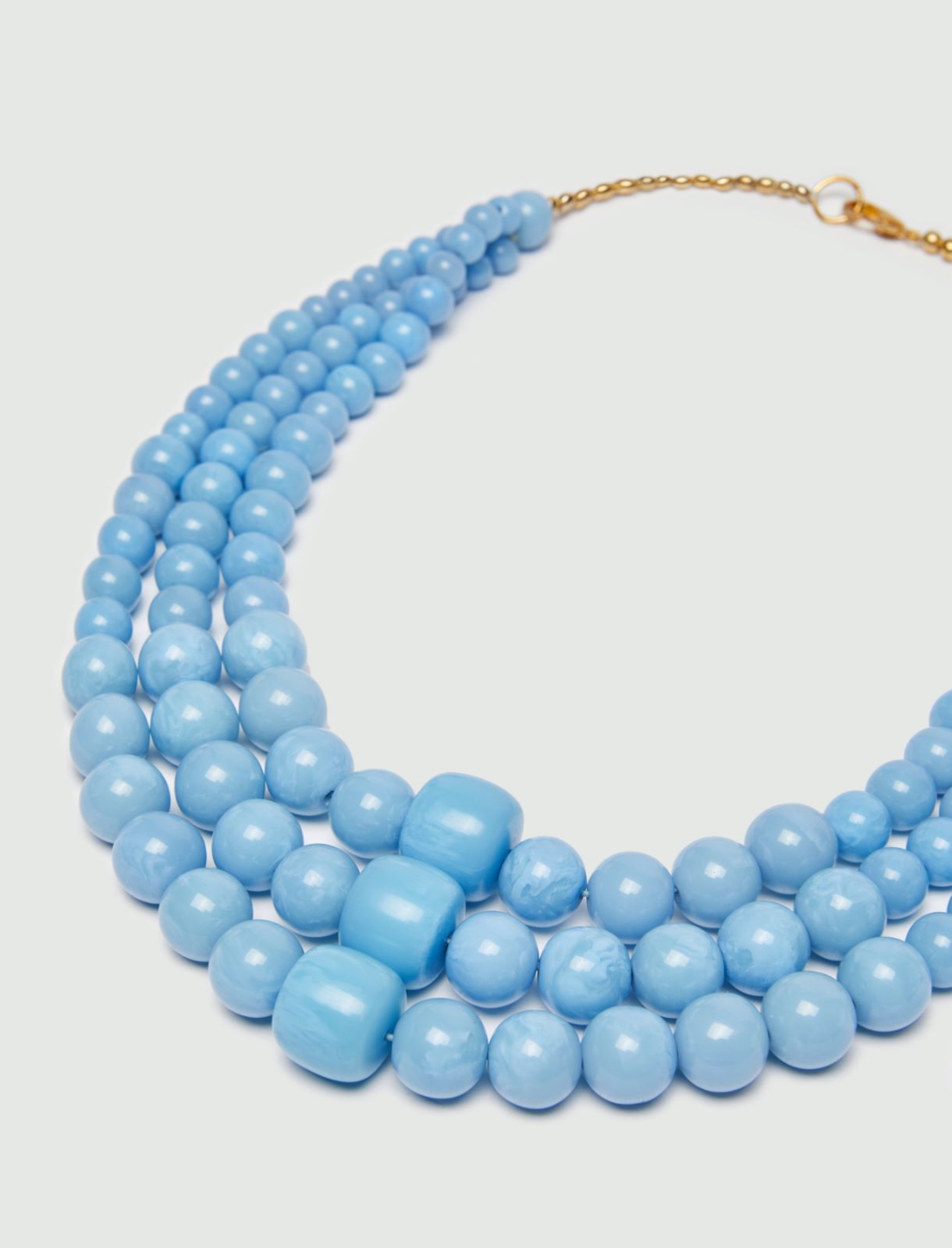 Multi-strand necklace, light blue - Marella