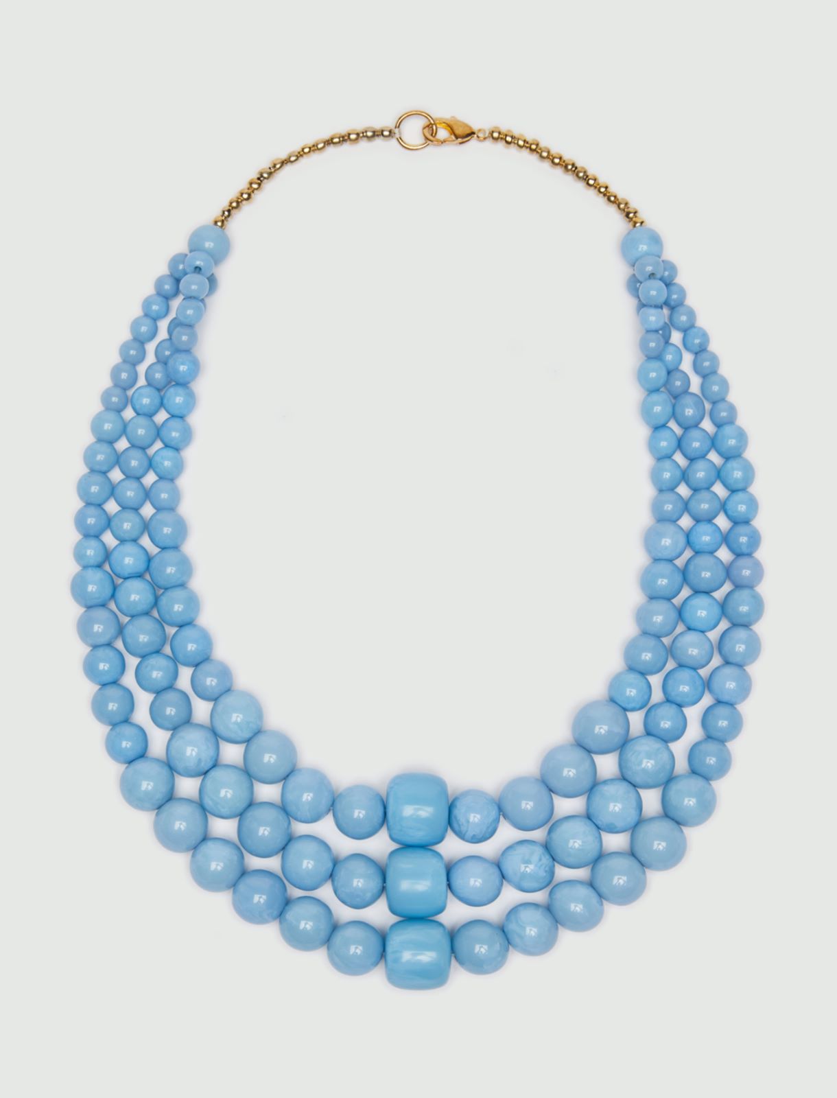 Multi-strand necklace, light blue - Marella