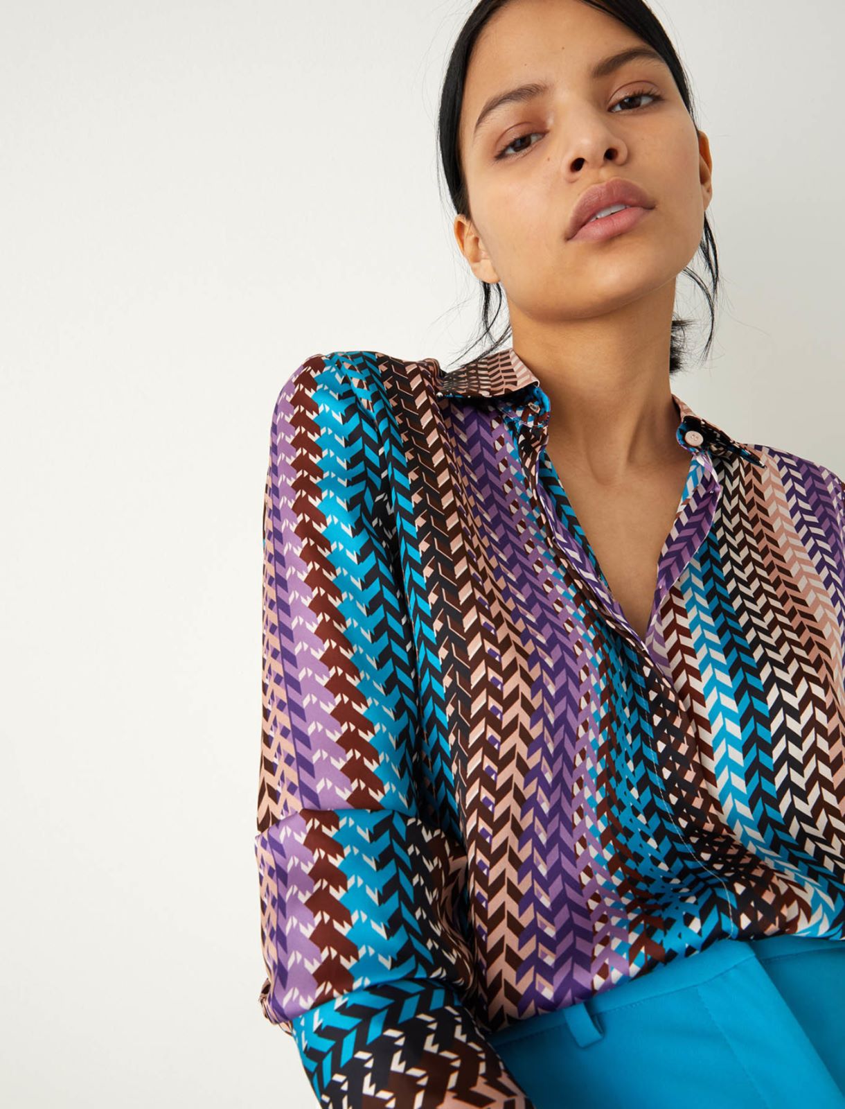 Patterned shirt, turquoise - Marella