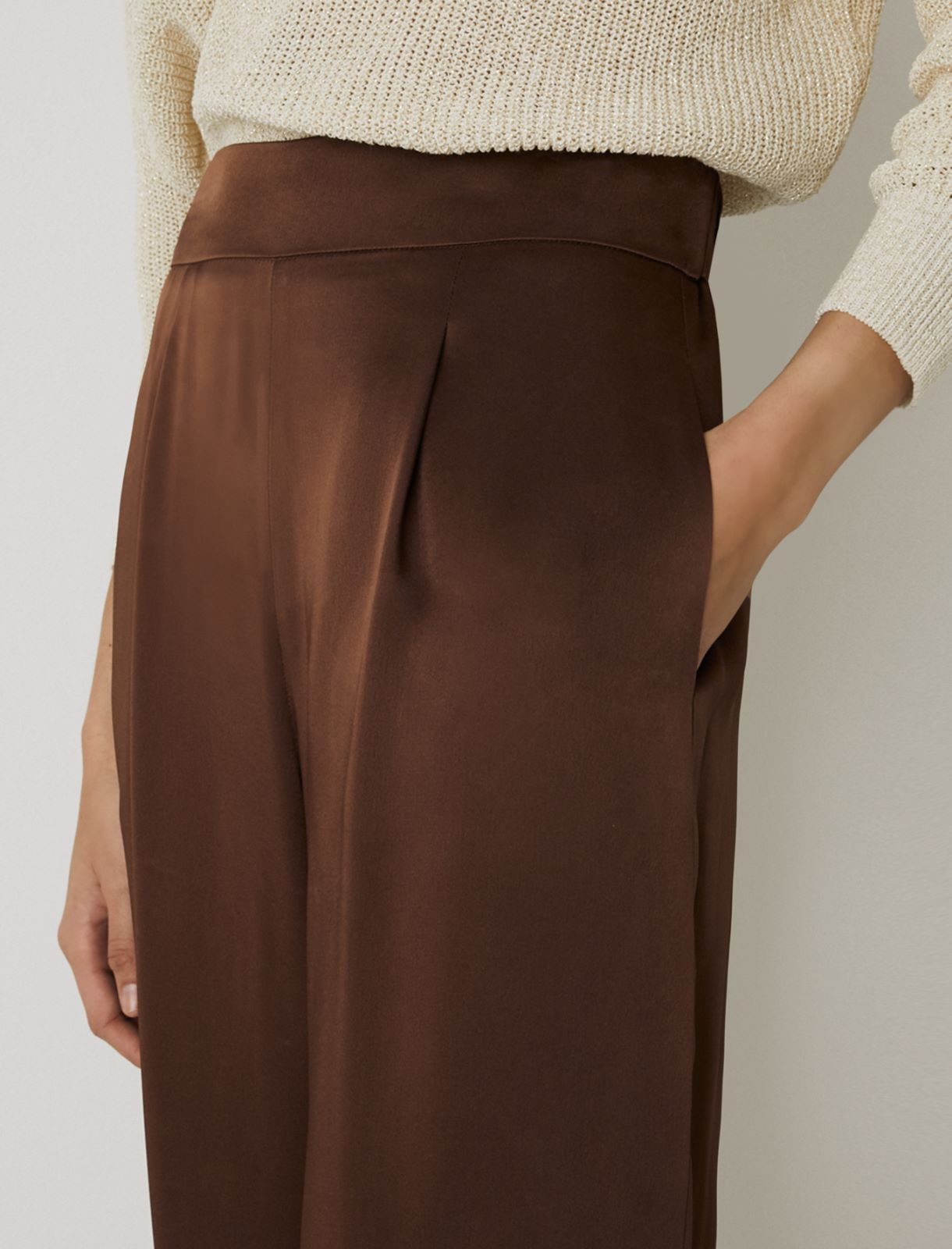 Satinhose, braun - Marella