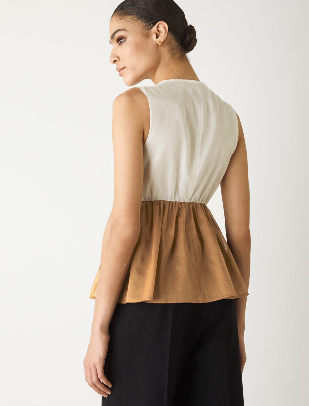 Muslin top, beige - Marella