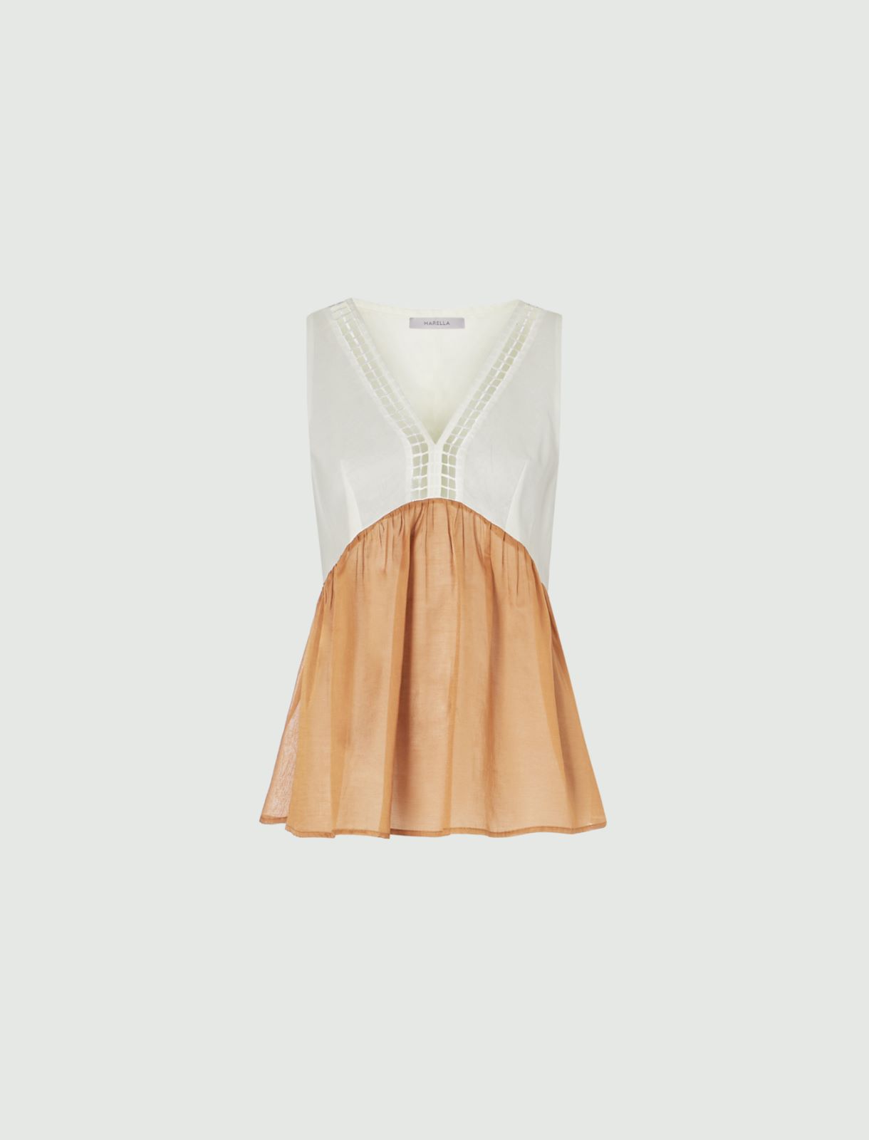 Muslin top, beige - Marella