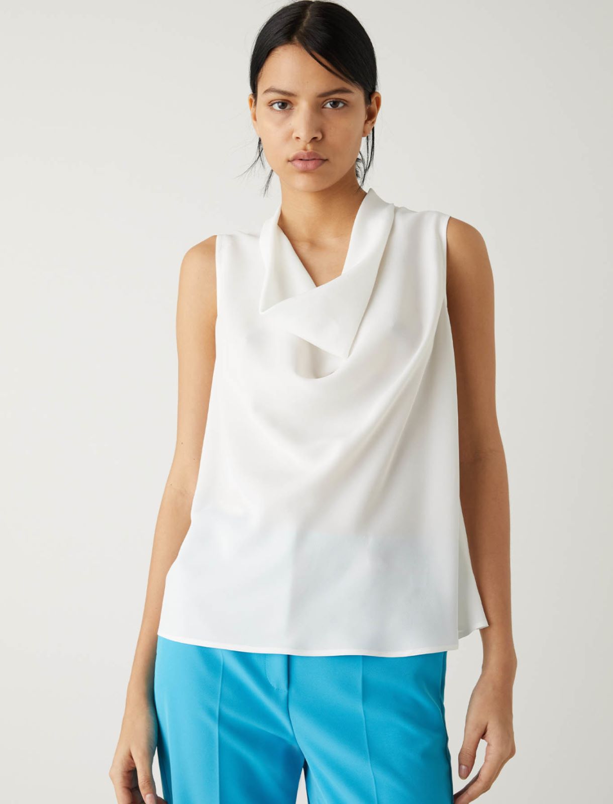 Crepe top, cream - Marella