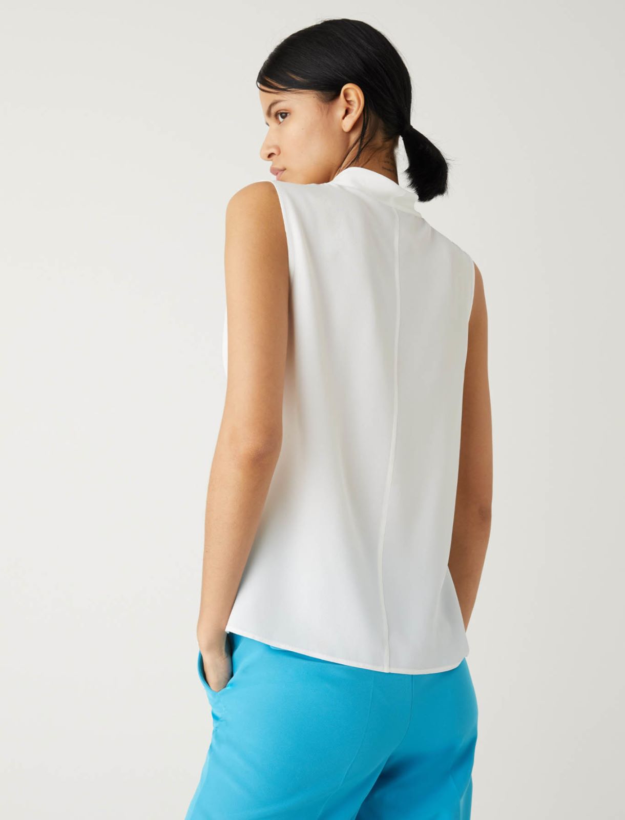Crepe top, cream - Marella