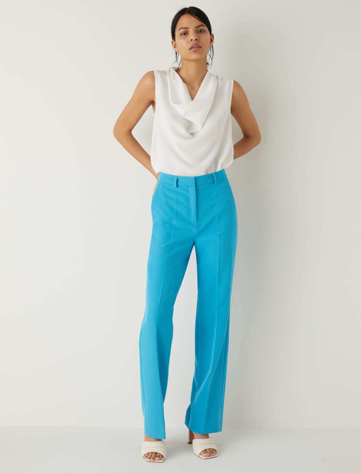 Crepe top, cream - Marella