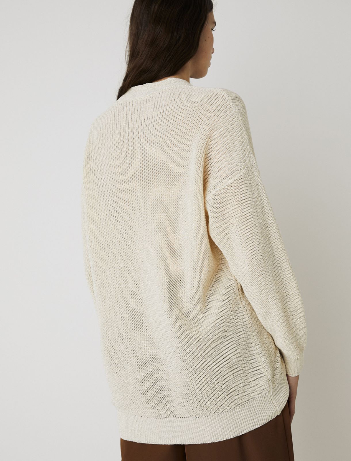 Lurex cardigan, cream - Marella