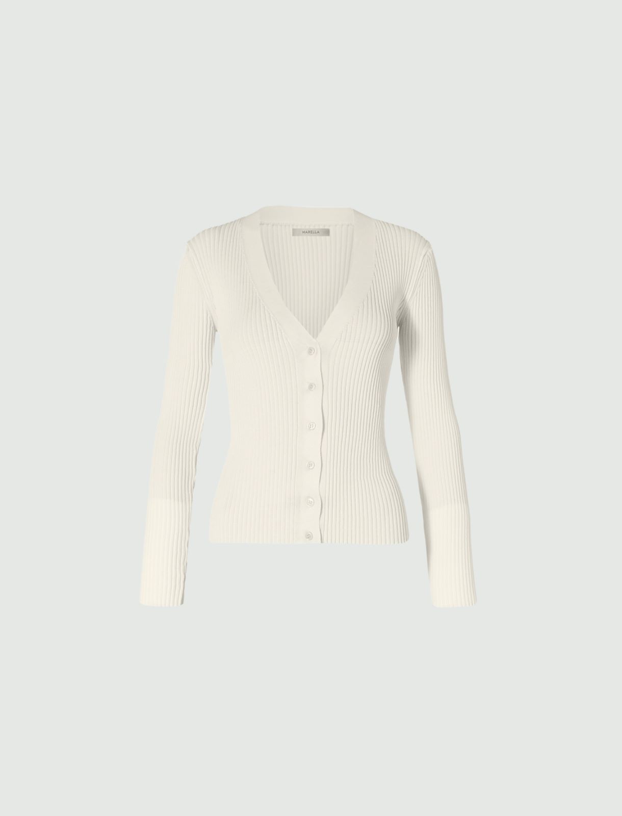 Slim-fit cardigan, cream - Marella