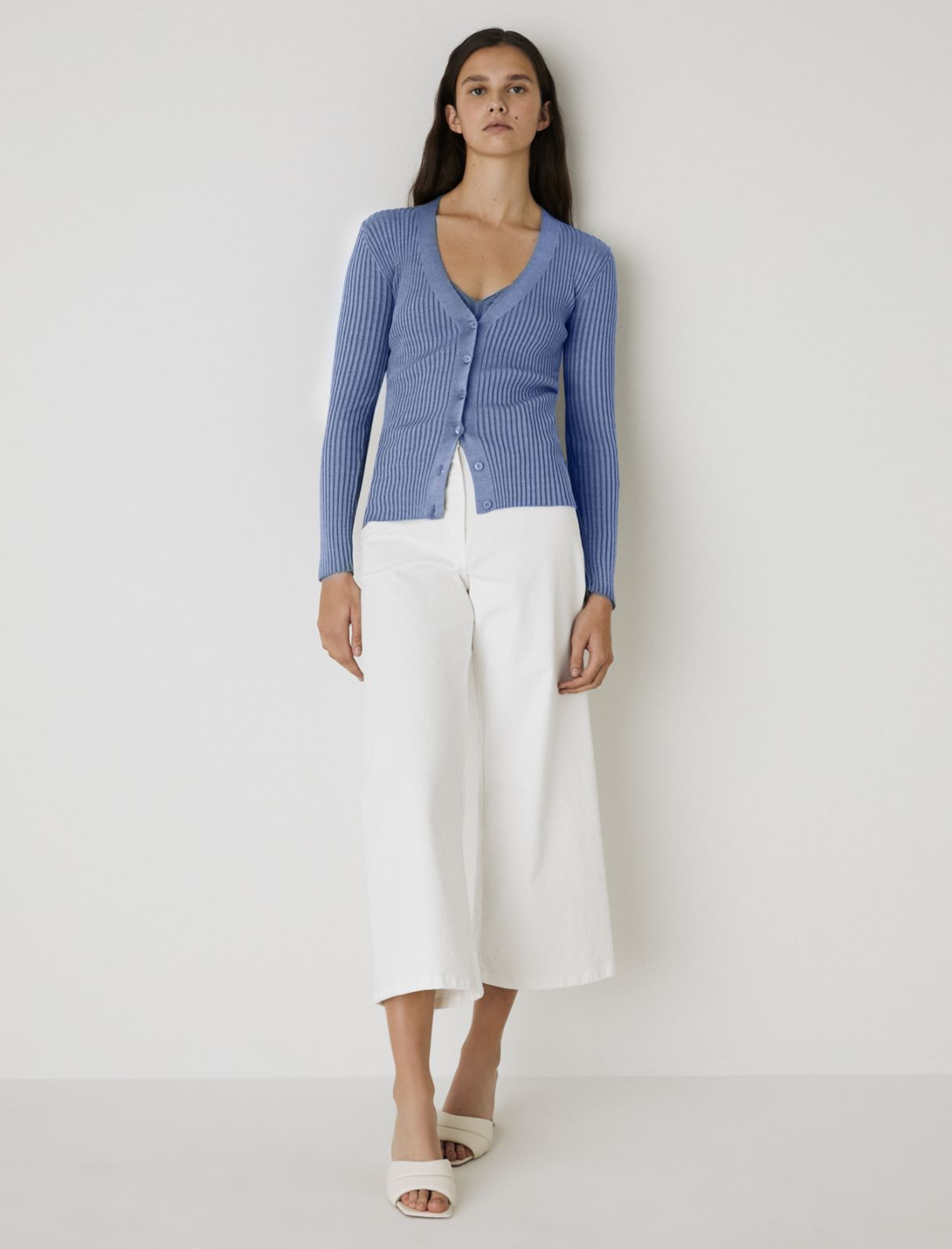 Slim-fit cardigan, deep blue - Marella