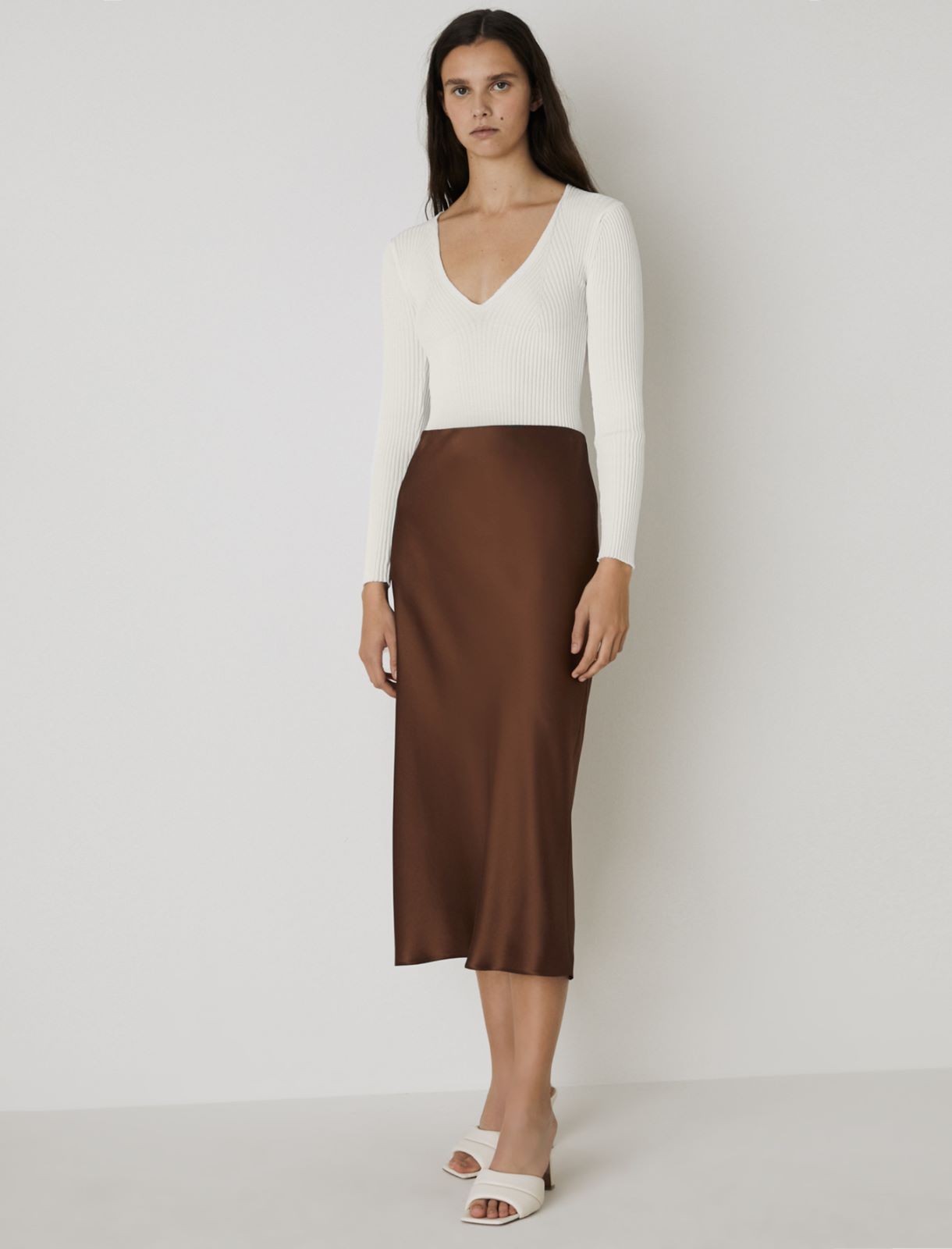 Pull ajusté, creme - Marella