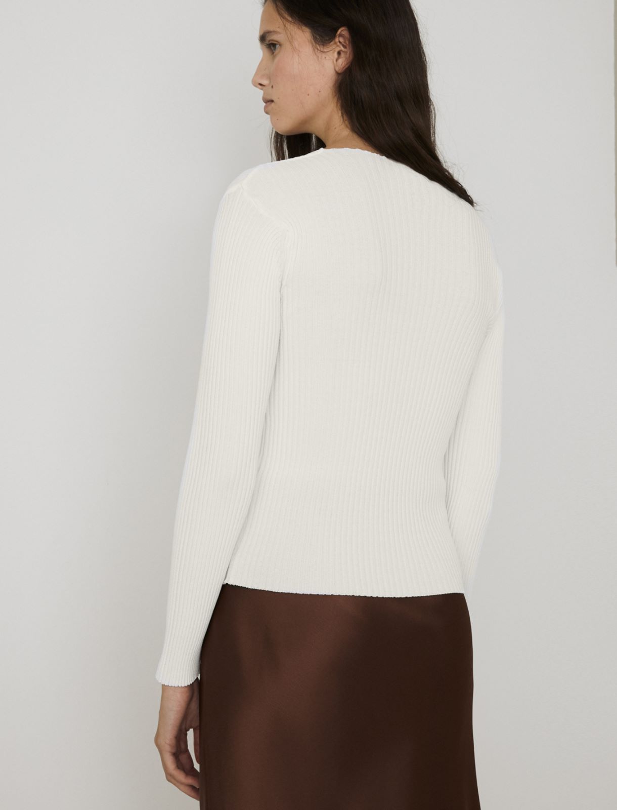 Pull ajusté, creme - Marella
