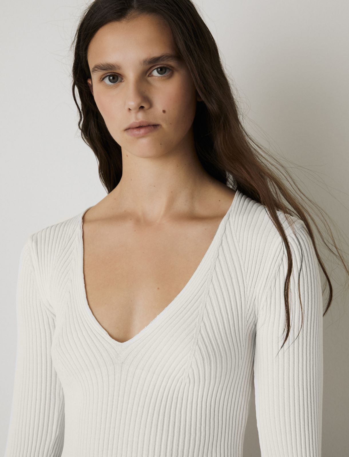 Pull ajusté, creme - Marella