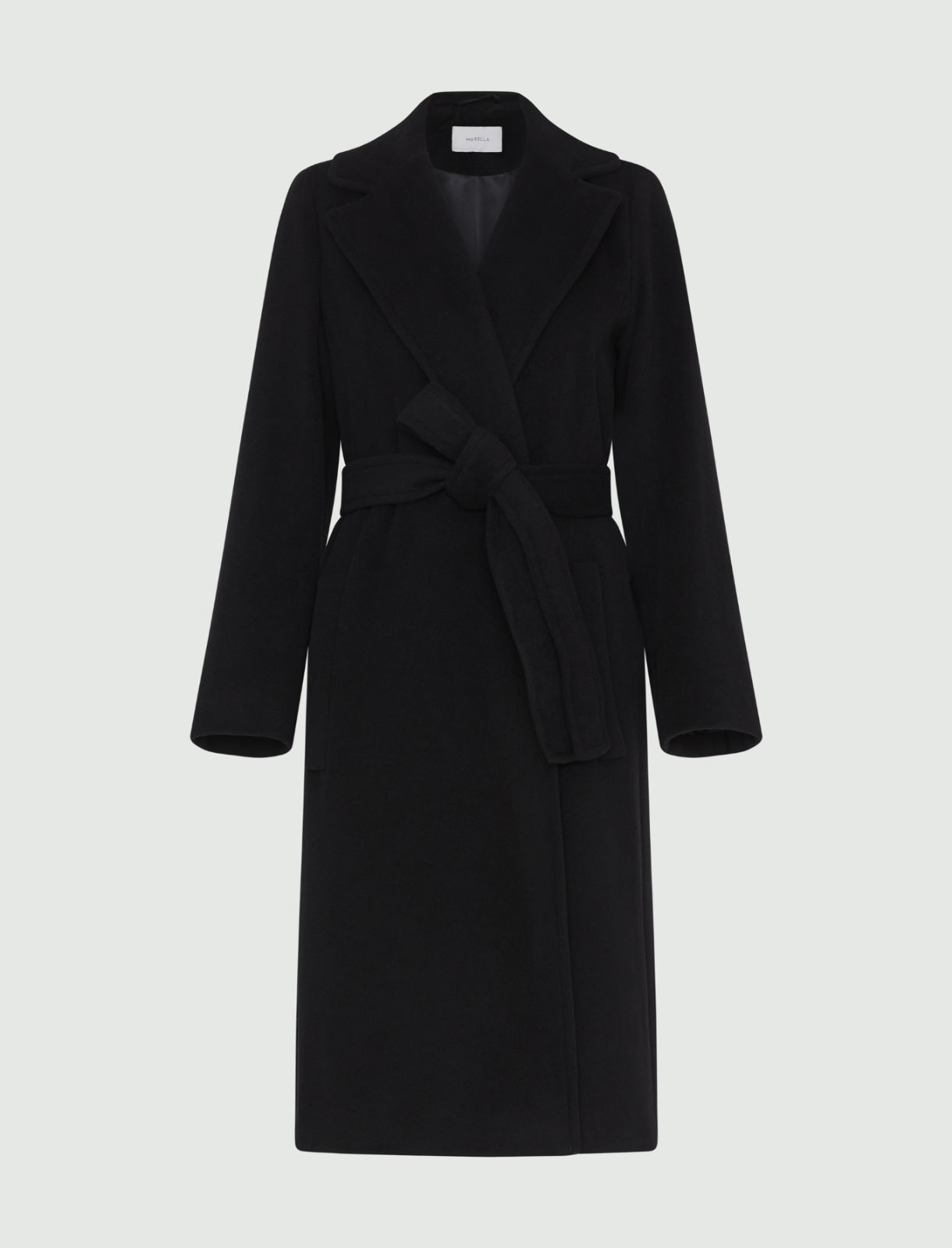 Belted coat - Black - Marina Rinaldi - 5