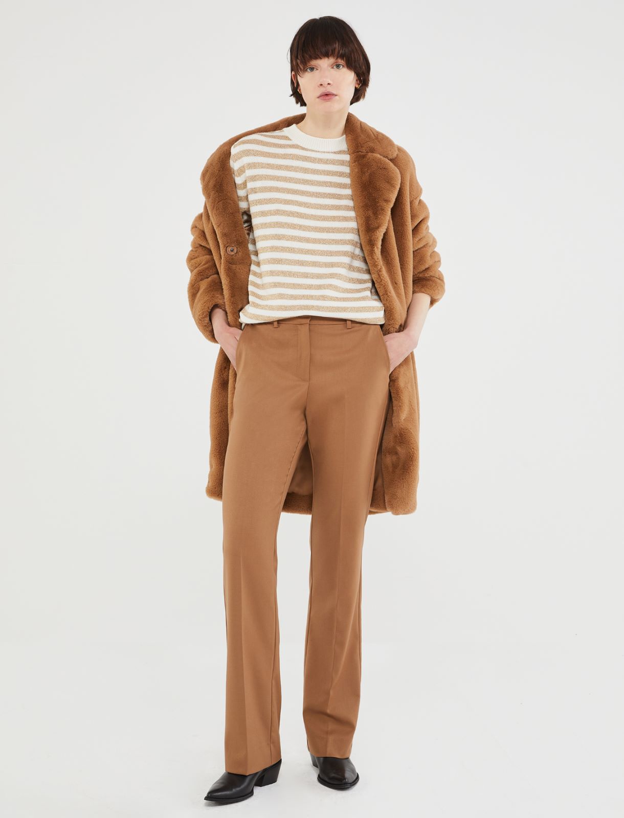 Bootcut trousers - Camel - Marella