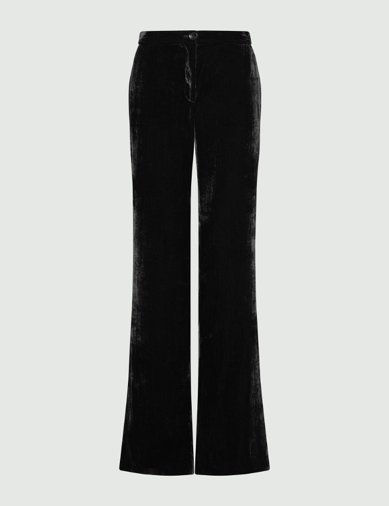 Velvet trousers - Black - Marella - 2