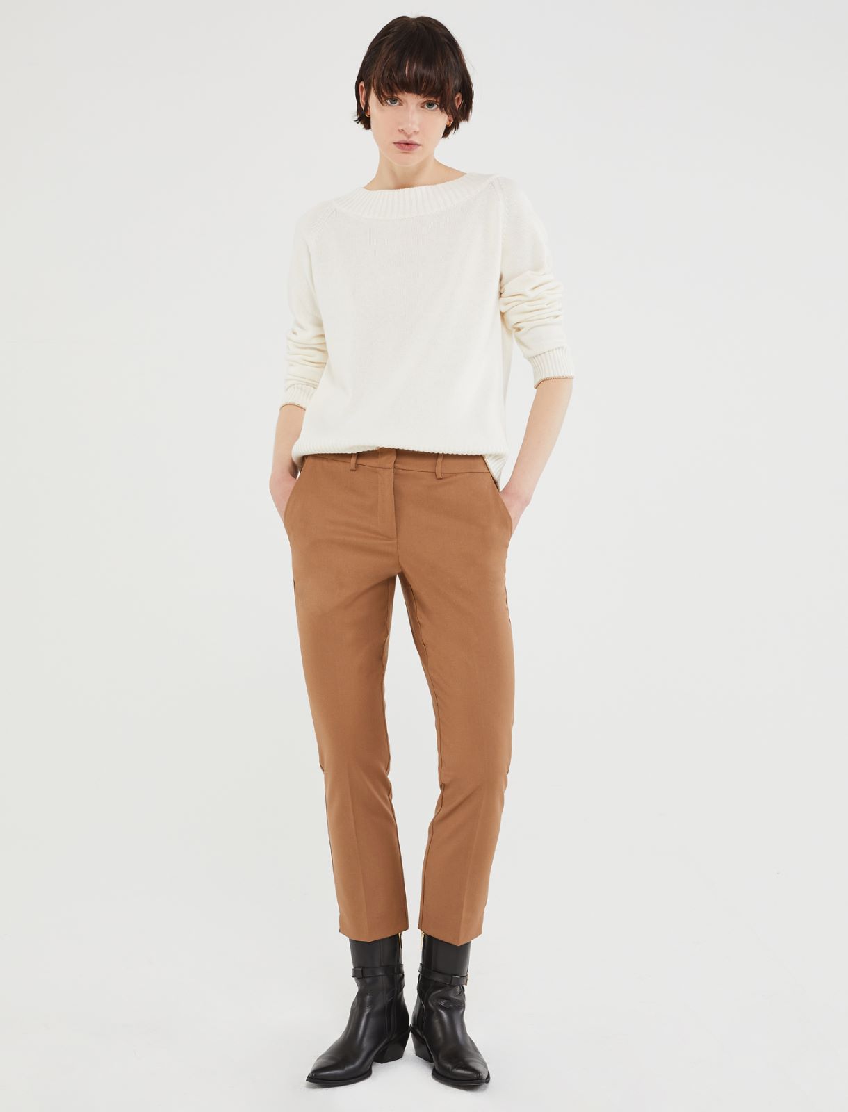 Cashmere-blend sweater - Cream - Marella - 2