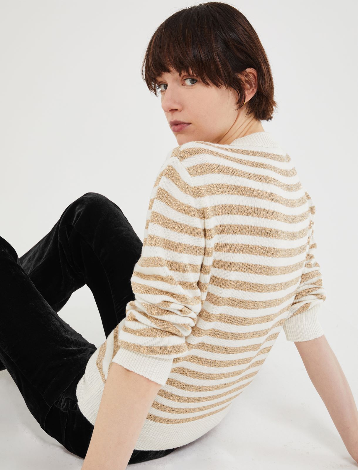 Striped sweater - Cream - Marella - 4