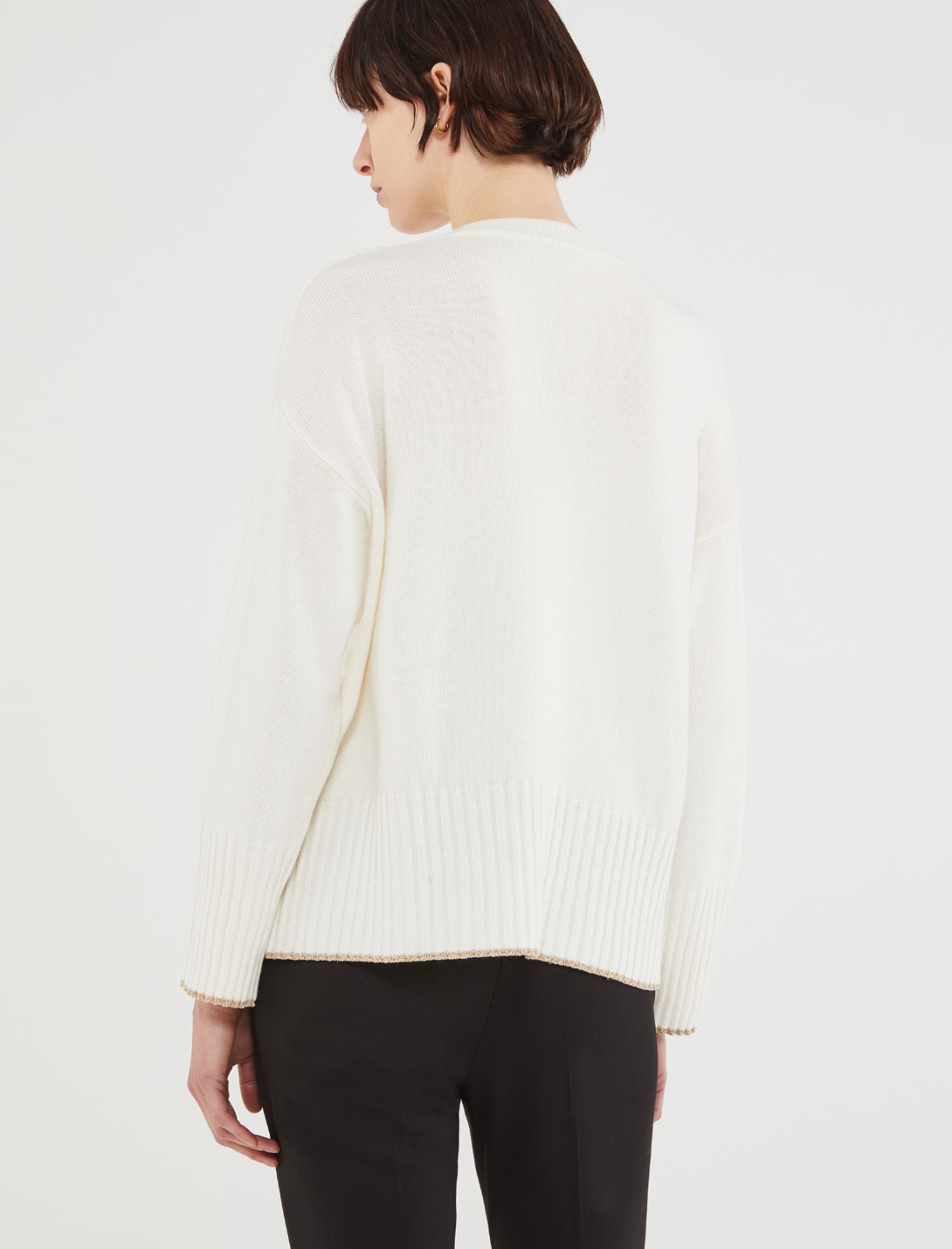 Star-detail sweater - Cream - Marella - 3