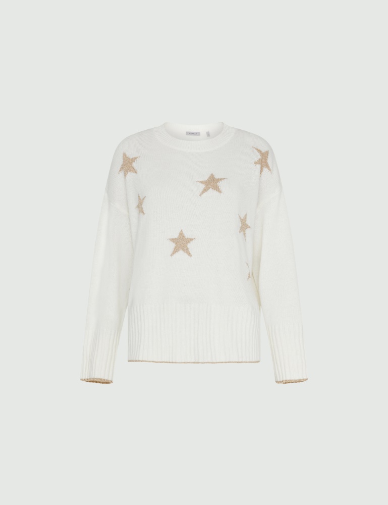 Star-detail sweater - Cream - Marella - 2