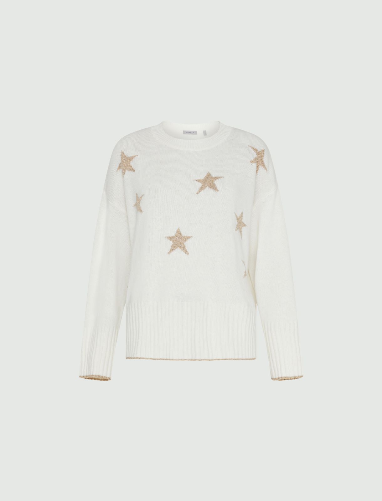 Star-detail sweater - Cream - Marella
